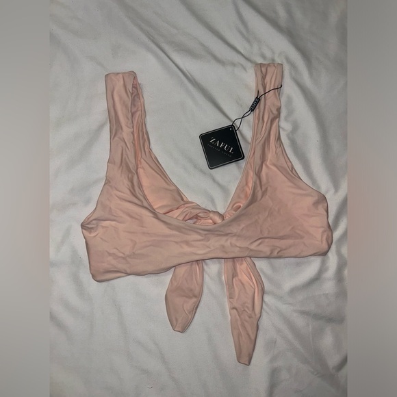 NWT ZAFUL Women's Floral Pink Tie Knot Front Bikini Set Large Swimsuit Two Piece - Picture 4 of 6